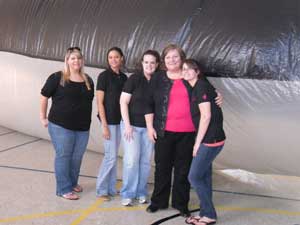 Ambassadors and Karen Carey with the whale