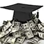 Pile of cash and mortar board